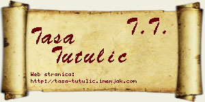 Tasa Tutulić vizit kartica